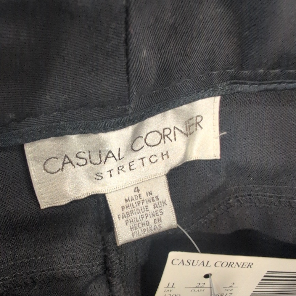 Casual Corner‎ Stretch Black Straight Leg Dress Pants Women Size 4 - Picture 3 of 5